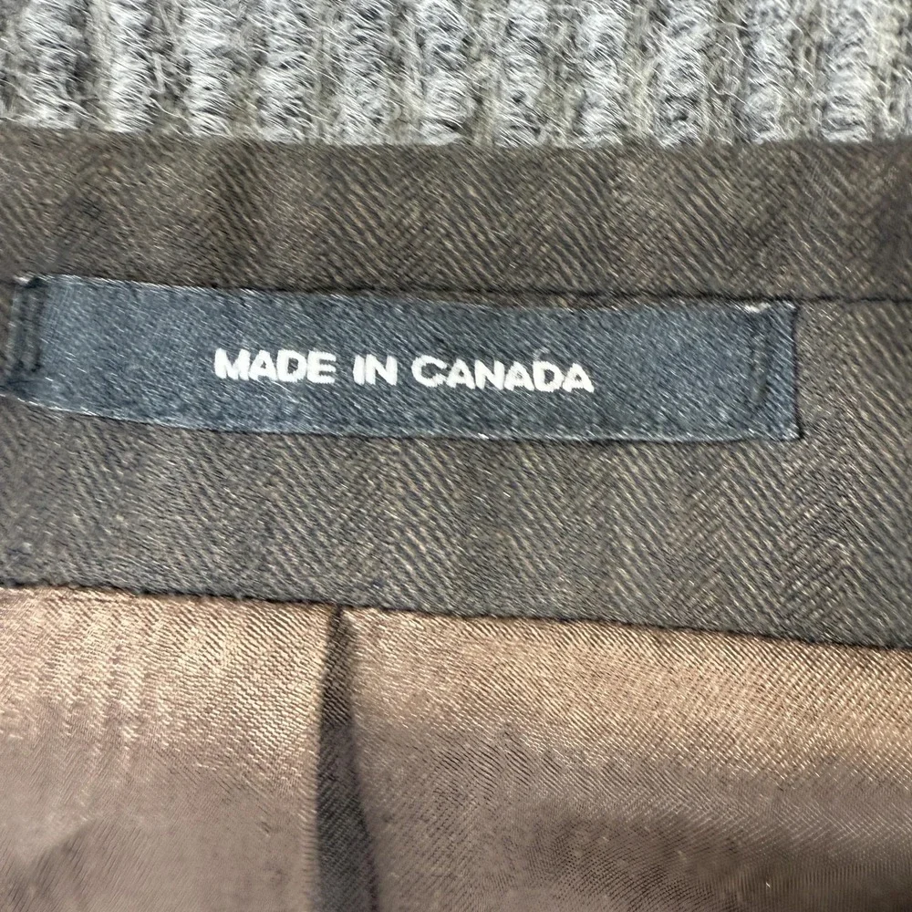 Brandini Blazer Mens 48L Brown Herringbone 3 Button Sport Coat Notch Lapel‎